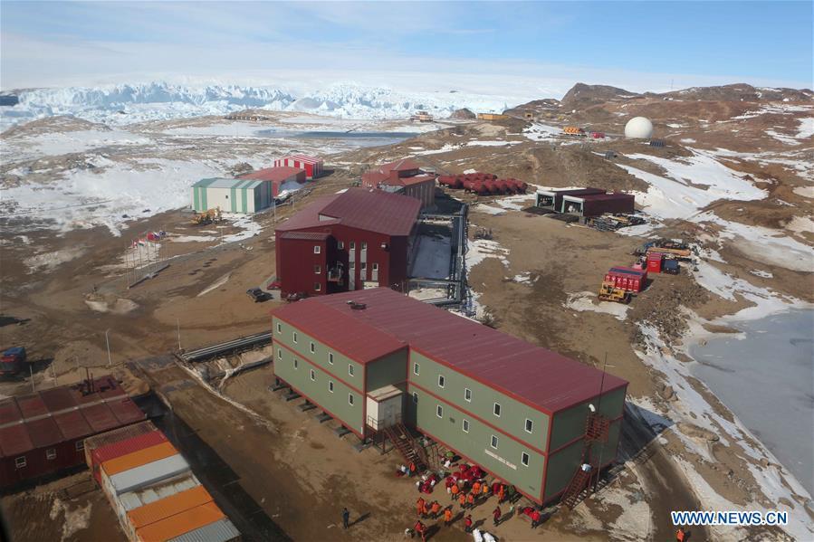 Photo taken on Feb. 11, 2019 shows a view of Zhongshan Station, a Chinese research base in Antarctica. Over the past 30 years, the Zhongshan Station has grown into a modern \