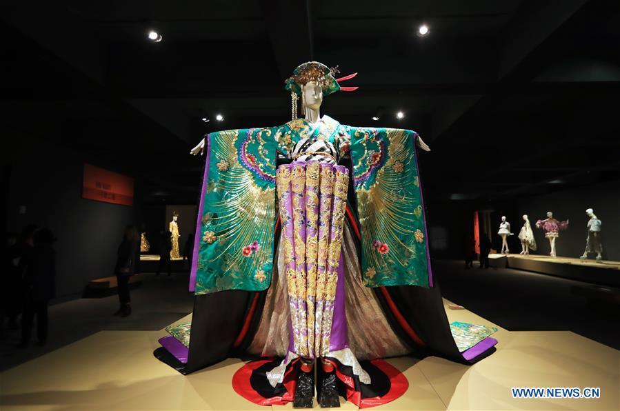 Photo taken on March 7, 2019 shows a creation of Chinese couturier Guo Pei at her \