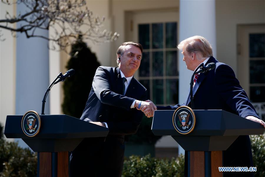U.S.-WASHINGTON D.C.-TRUMP-BRAZIL-PRESIDENT-PRESS  