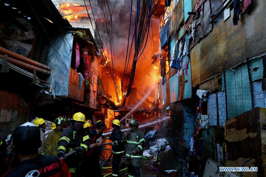 INDONESIA-QUEZON CITY-SLUM AREA-FIRE