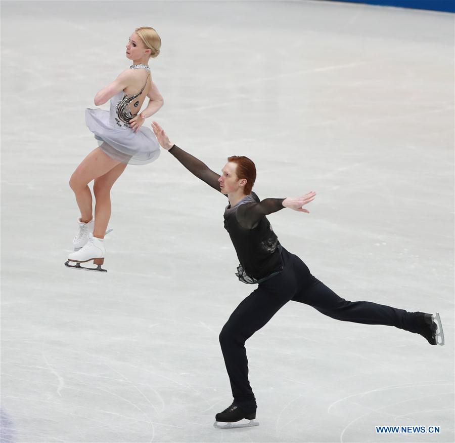 Highlights of pairs short program competition of 2019 ISU World Figure Skating Championships (23)