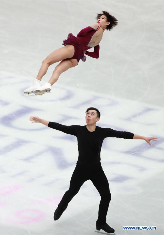 (SP)JAPAN-SAITAMA-FIGURE SKATING-WORLD CHAMPIONSHIPS-PAIRS