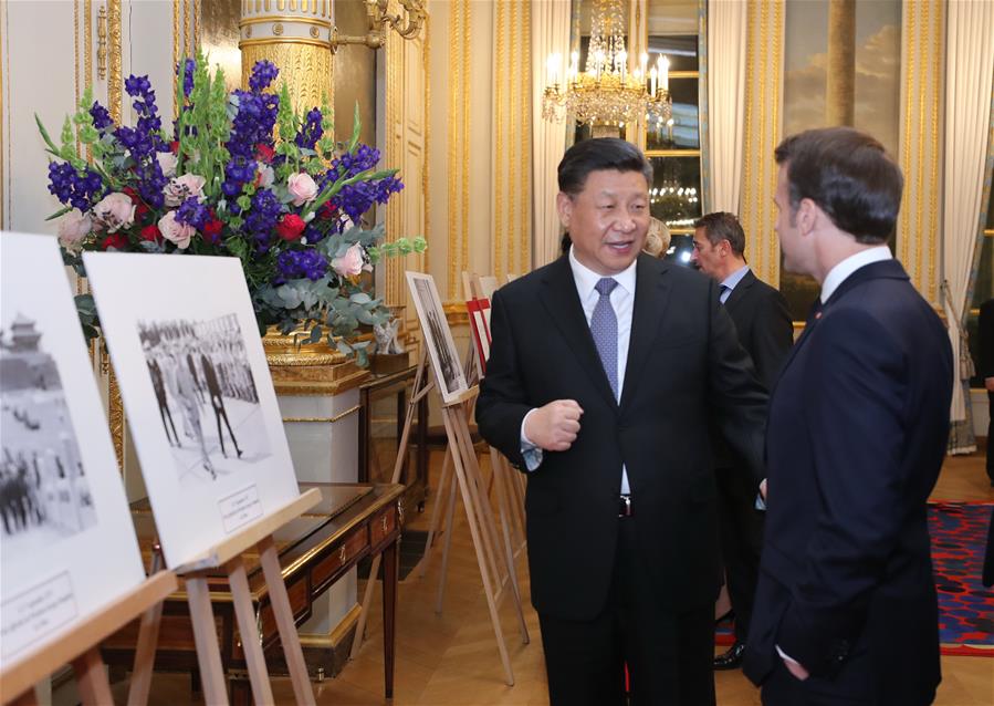 FRANCE-PARIS-CHINA-XI JINPING-MACRON-EXHIBITION