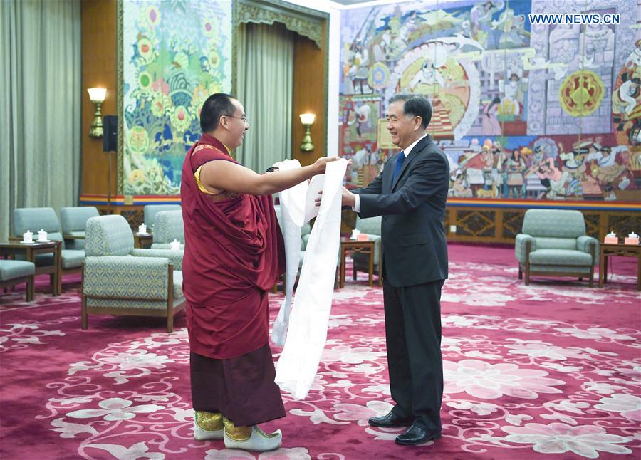 CHINA-BEIJING-WANG YANG-PANCHEN LAMA-MEETING (CN)