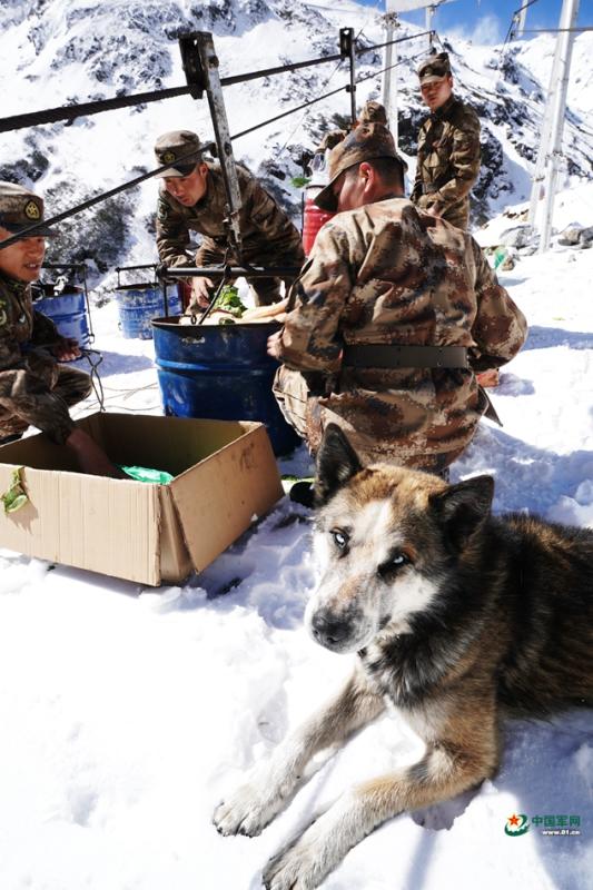 Photos show soldiers transporting goods through ropeways at a sentry post in the mountainous area of China’s Tibet Autonomous Region. Heavy snow seals the area for almost seven months a year. Built in 2018, the 2.8 km ropeways are only used to transport goods.  (Photo/81.cn)