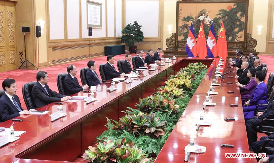 CHINA-BEIJING-XI JINPING-CAMBODIAN KING-MEETING (CN)