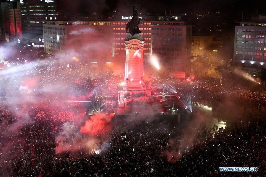 (SP)PORTUGAL-LISON-SOCCER-PORTUGUESE LEAGUE-BENFICA-CELEBRATION