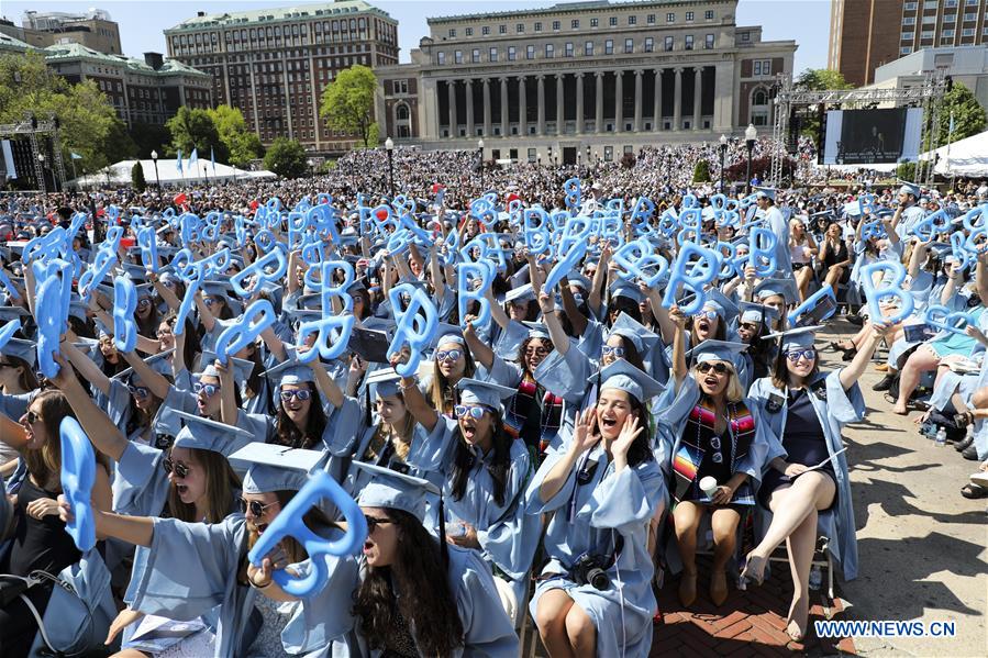 U.S.-NEW YORK-COLUMBIA UNIVERSITY-COMMENCEMENT CEREMONY