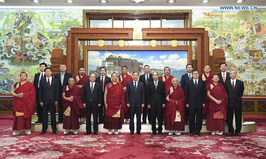 CHINA-BEIJING-WANG YANG-PANCHEN LAMA-MEETING (CN)