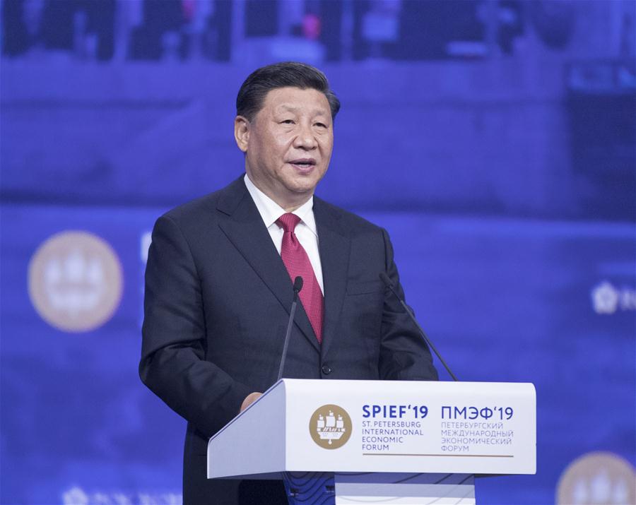 Xi highlights sustainable development as "golden key" to solving global problems at SPIEF