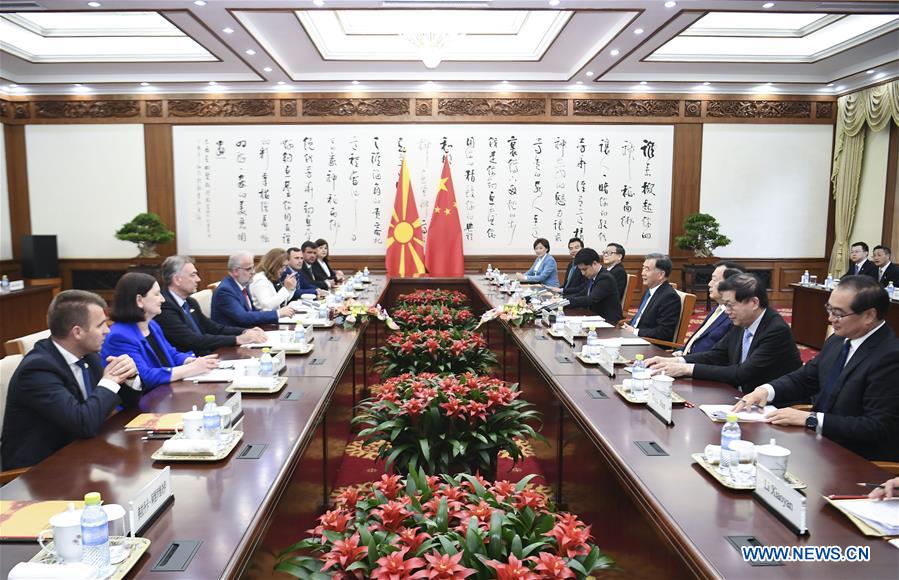 CHINA-BEIJING-WANG YANG-NORTH MACEDONIA-MEETING (CN)