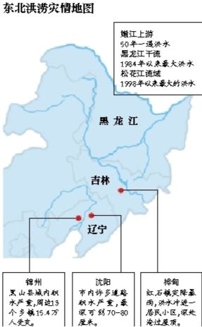 东北三省均发生洪涝灾害 洪水进小区深处淹屋顶