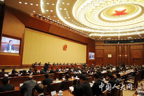 十二届全国人大常委会第五次会议第一次全体会议会场