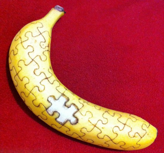 日本艺术家为香蕉做精美"纹身"