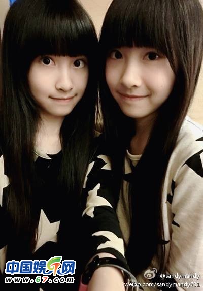 台湾超萌双胞胎sandy&mandy初长成 13岁变少女亭亭玉立【28】