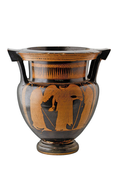 克拉特红绘陶瓶.这是宴席中最大的瓶子,用于混合酒水.