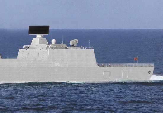 一睹为快:中国海军下一代055型驱逐舰海上航行画面【4】