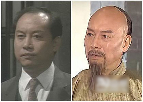 岳华,1942年生.左:1989《义不容情》右:2010《蒲松龄》