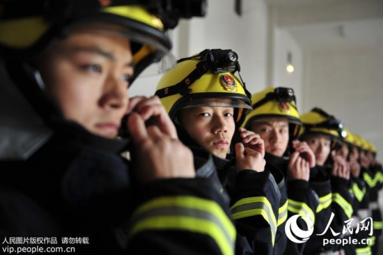 2015年1月12日,在内蒙古阿拉善盟阿拉善左旗公安消防大队,"90后"消防