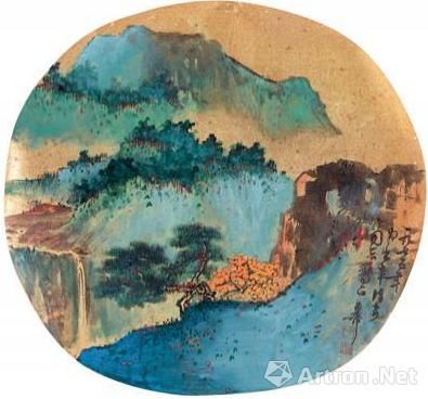 绘画初学明代陈老莲,后上溯北宋以及五代大家,取法李成,范宽,燕文贵
