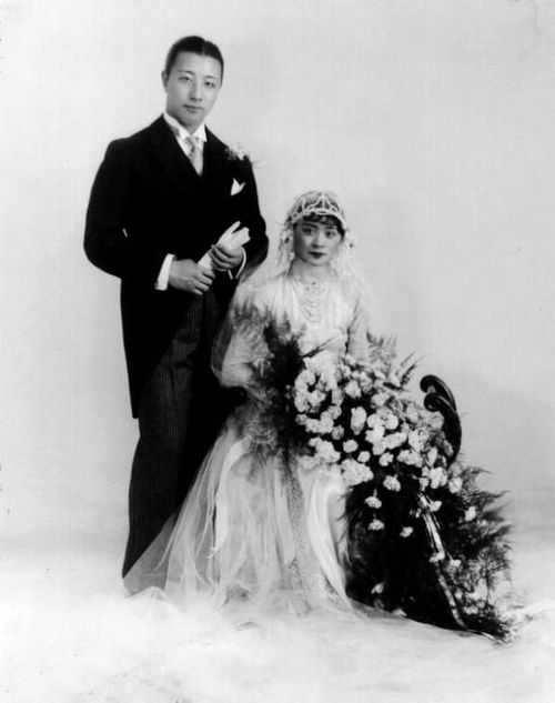 张学良三弟张学曾结婚照