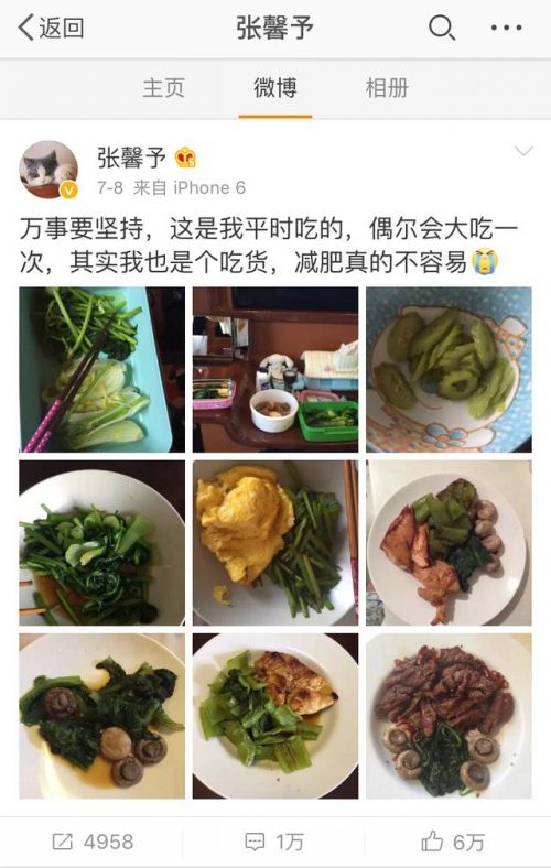 微博三番五次发关于李晨的内容,更是发自己吃素减肥的照片,暗指范冰冰