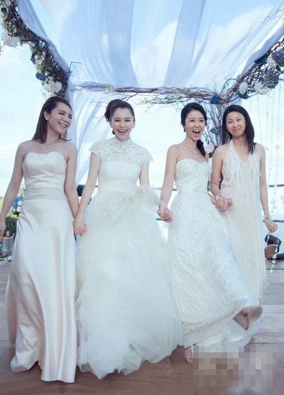 倪妮郑爽唐嫣李冰冰林心如 明星伴娘团来比美