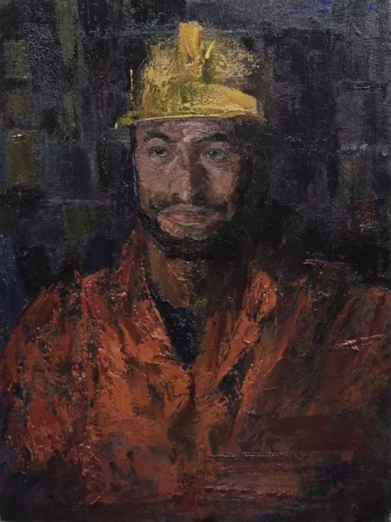 马佳伟《坚韧》布面油画 60x80cm