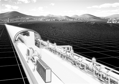 国际直线对撞机(ilc)效果图.图片来源:ilc项目官网