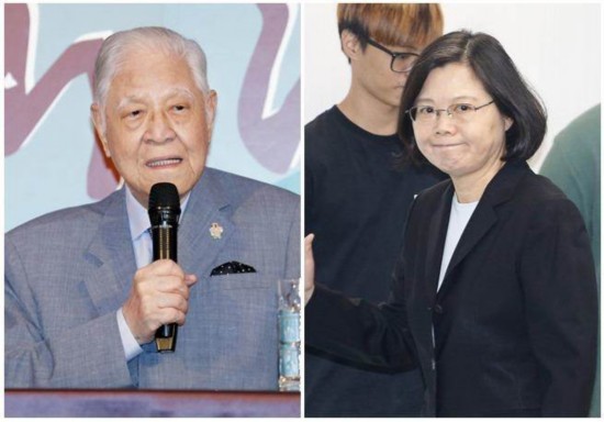 李登辉(左)和蔡英文(右)关系生变?(图片来源:台湾《中时电子报》)