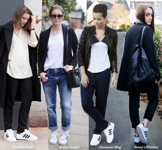 superstars成为街拍当中出现最多的小白鞋