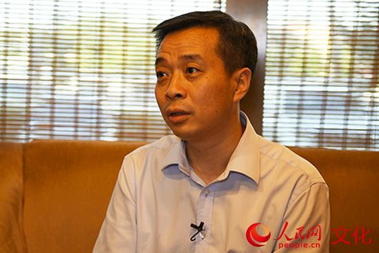 北京师范大学文学院教授康震(人民网记者王天乐 摄)