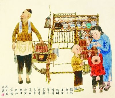 老苏州的旧时光谢友苏的市井人物画创作