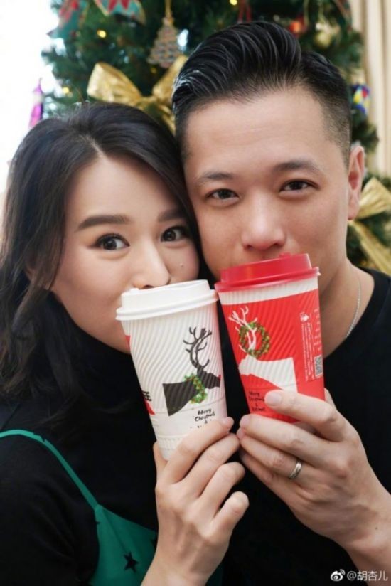 胡杏儿与老公共度二人世界 亲密贴面大秀恩爱