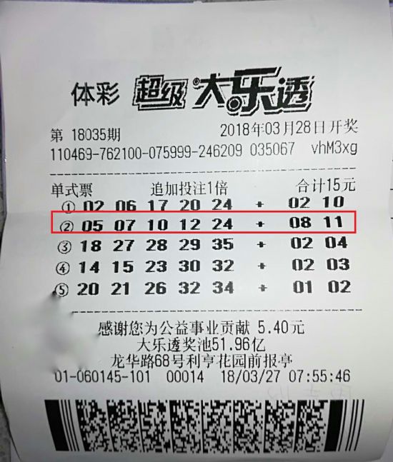 海口彩民偏爱机选随缘擒获大乐透20余万