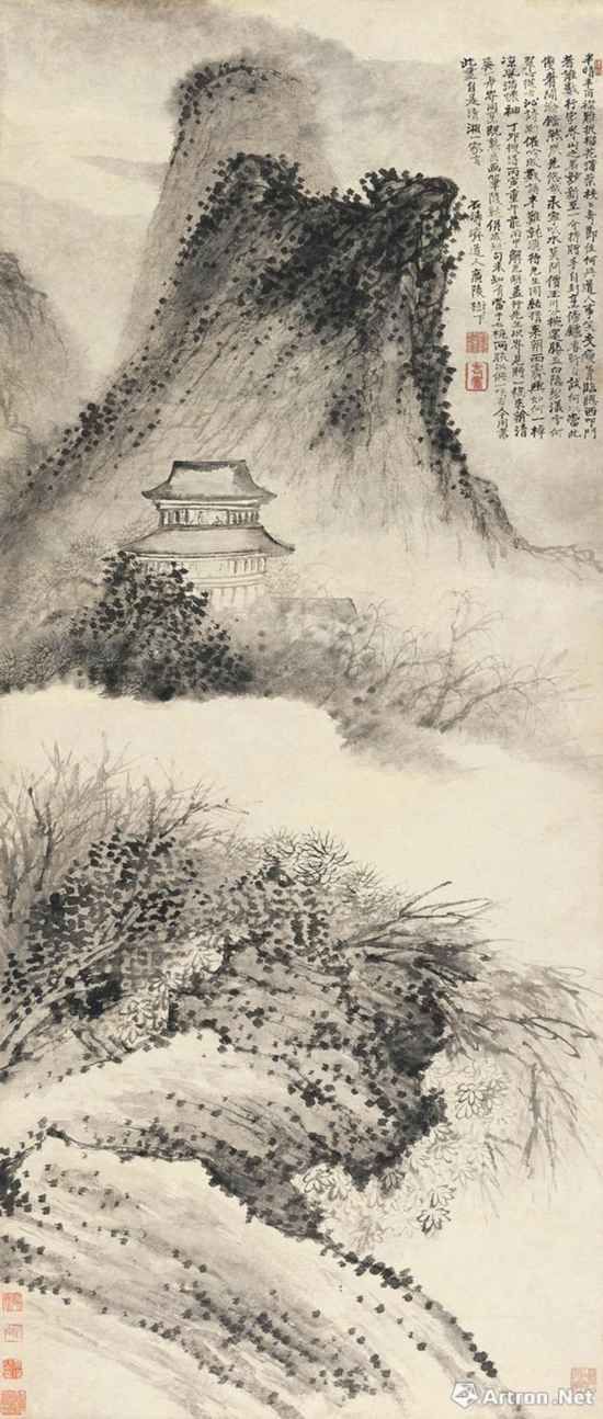 石涛《煮茶图 2645万元石涛作为一座绘画高峰,当晚拍卖中一件其