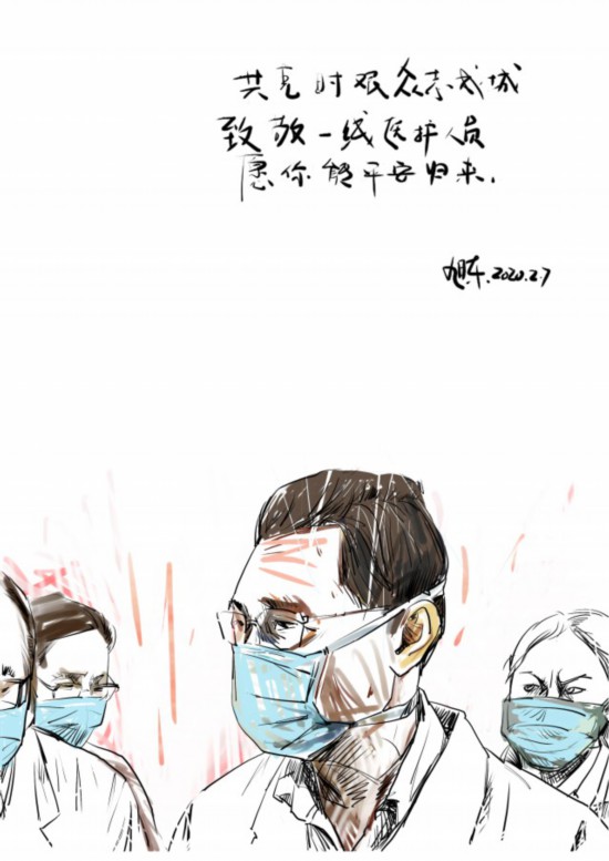 共产党员李旭东用画笔展现社区防控日常工作